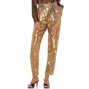 L'Academie The Lara Pant in Metallic Leopard - MOB WIFE